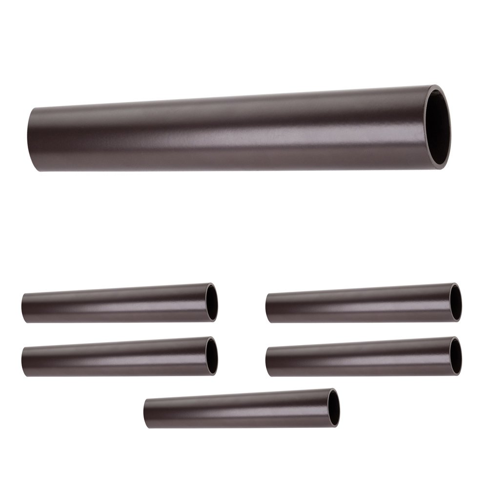 (6 PACK) 1-5/16" Diameter x 8' Round Aluminum Closet Rod in Dark Bronze