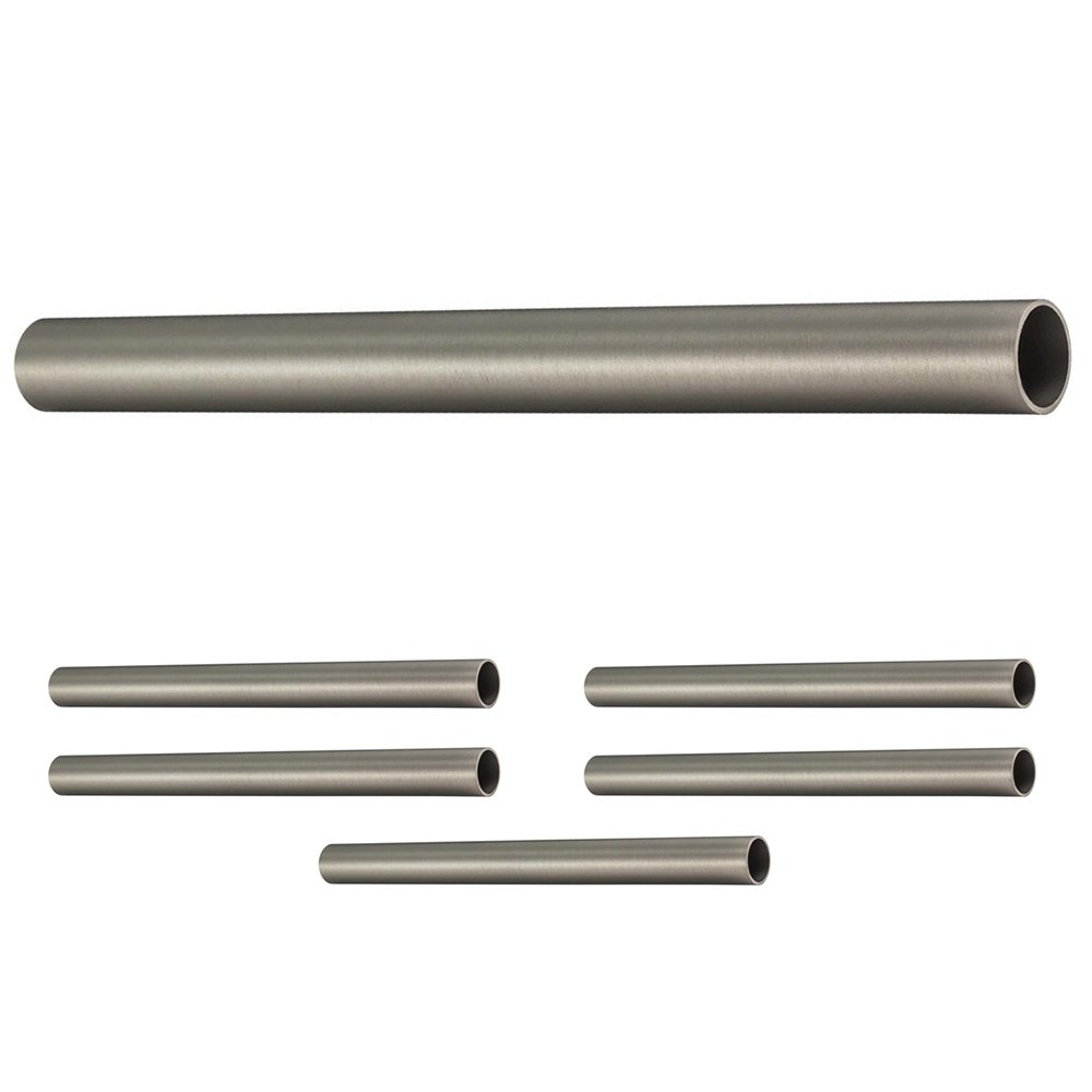 (6 PACK) 1-5/16" Diameter x 8' Round Aluminum Closet Rod in Satin Nickel