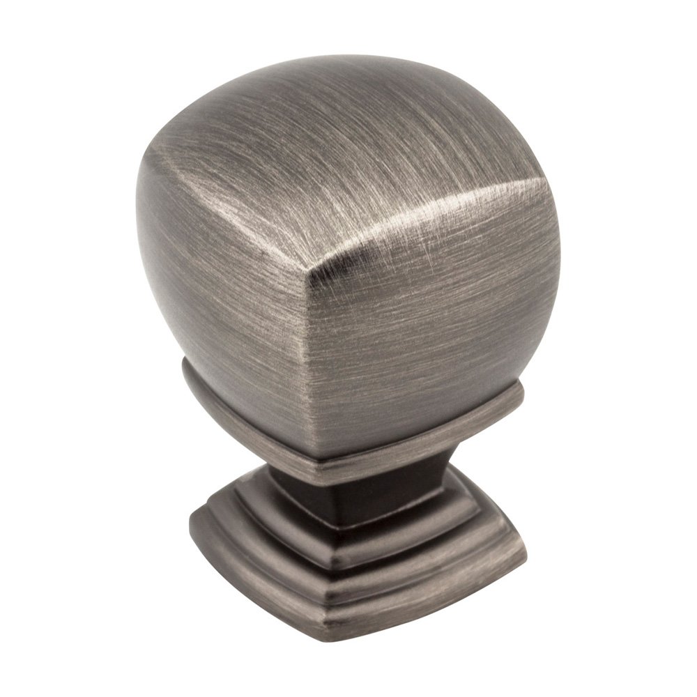 1" Overall Length Cabinet Knob in Brushed Pewter