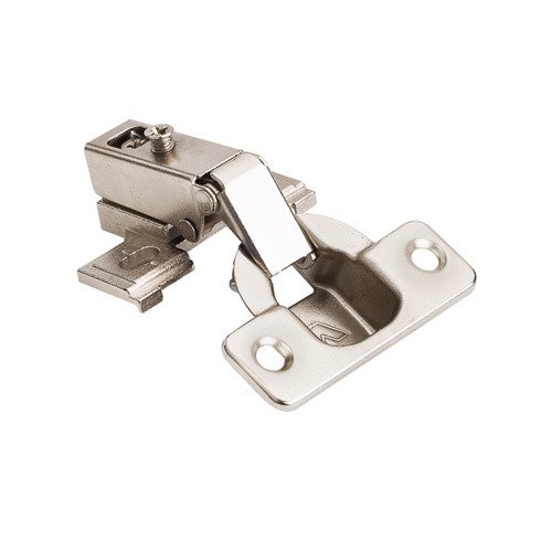 6-way Cam- Adjustable 125-Degree Face-Frame Hinge 1/2" Overlay Without Dowels in Nickel