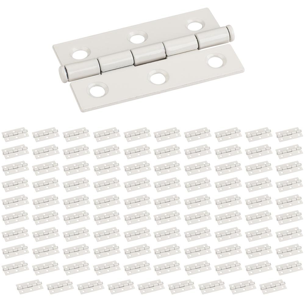 (100 PACK) 2-1/2" x 1-1/2" Swaged Butt Hinge in Almond