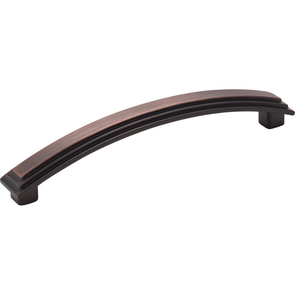 5 11/16" Overall Length Stepped Square Cabinet Pull in Brushed Oil Rubbed Bronze