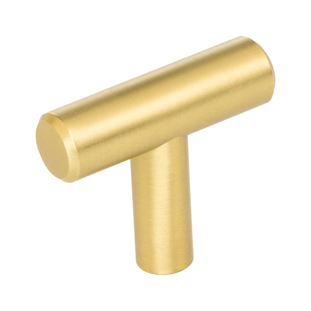 1 9/16" Long "T" Knob in Brushed Gold