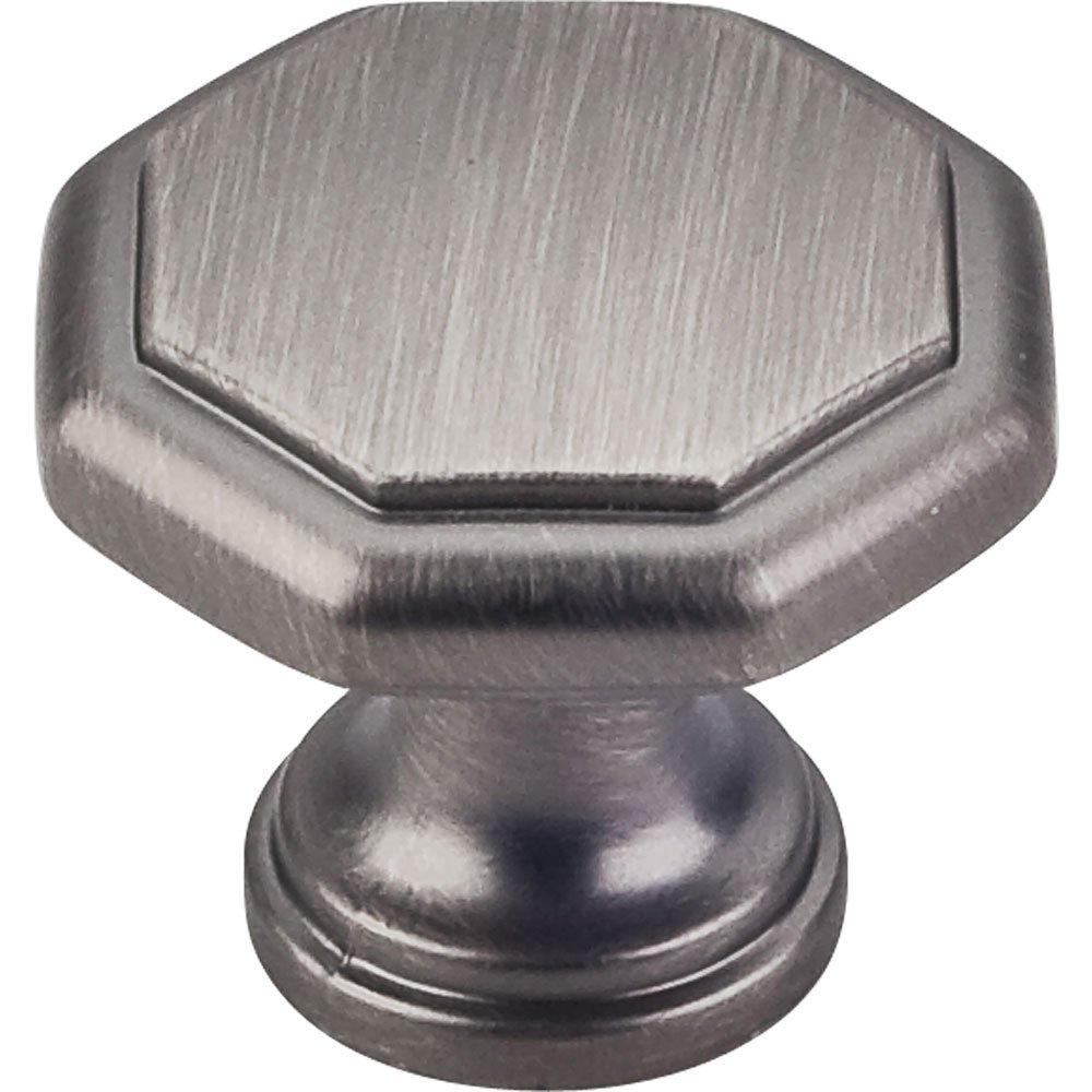 1-3/16" Geometric Cabinet Knob in Brushed Pewter