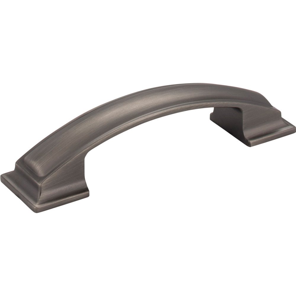 96mm Centers Pillow Cabinet Pull in Brushed Pewter