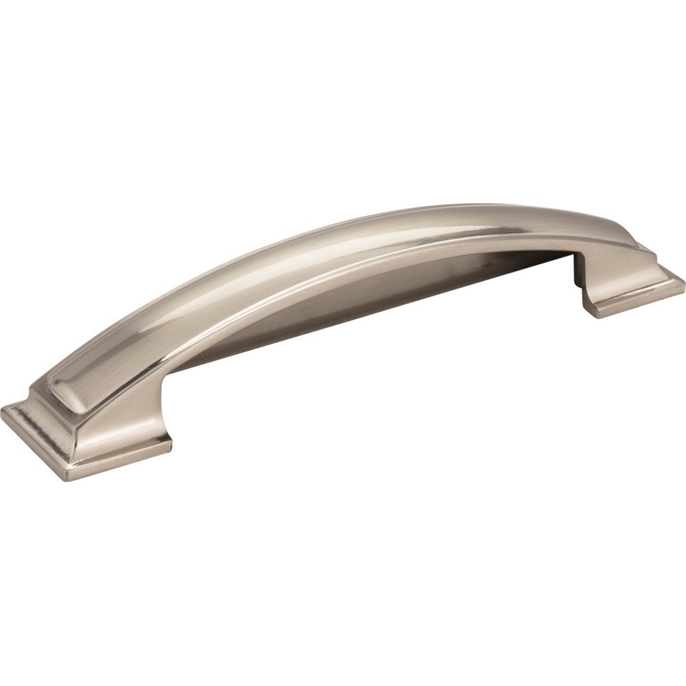 128mm Centers Pillow Cup Cabinet Pull in Satin Nickel
