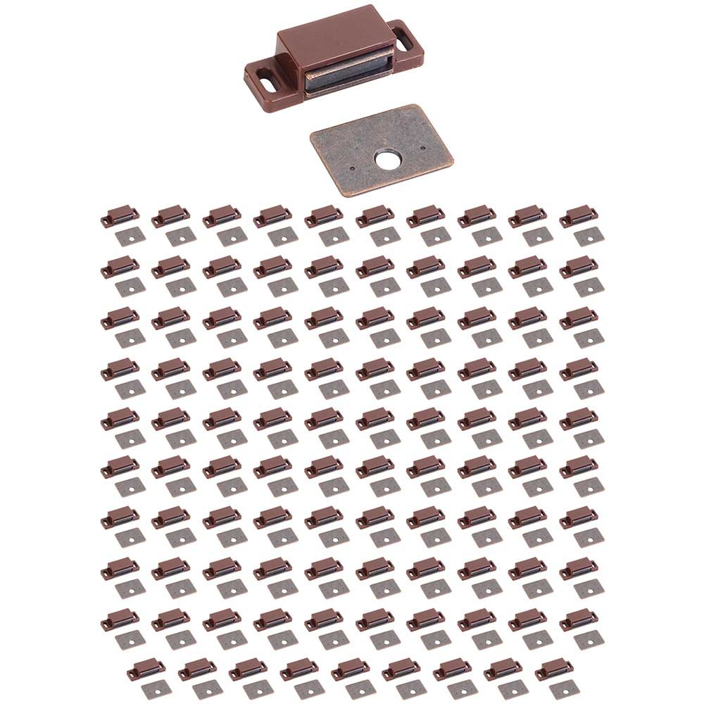 (100 PACK) Single Magnetic Catch in Brown