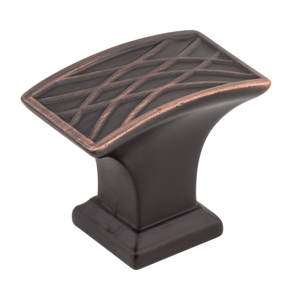 1-1/2" Lined Cabinet Knob in Brushed Oil Rubbed Bronze