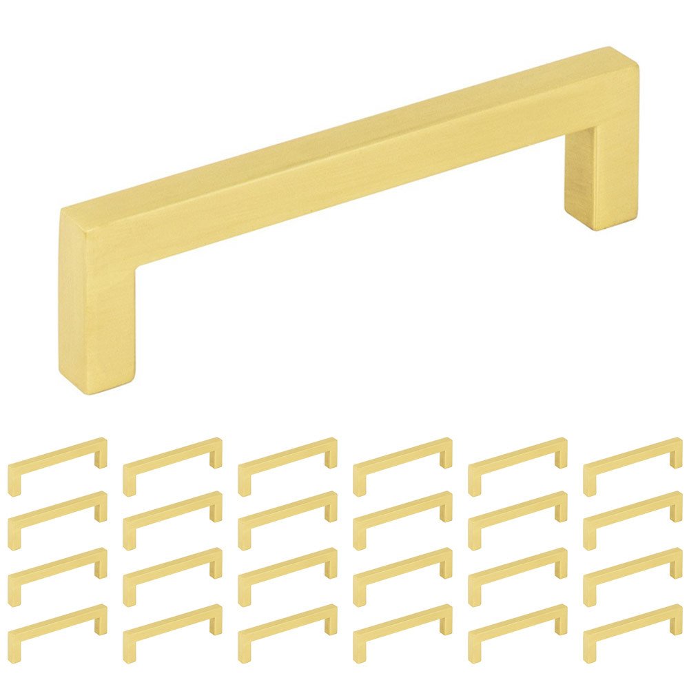 25 Pack of 3 3/4" Centers Cabinet Pull in Brushed Gold