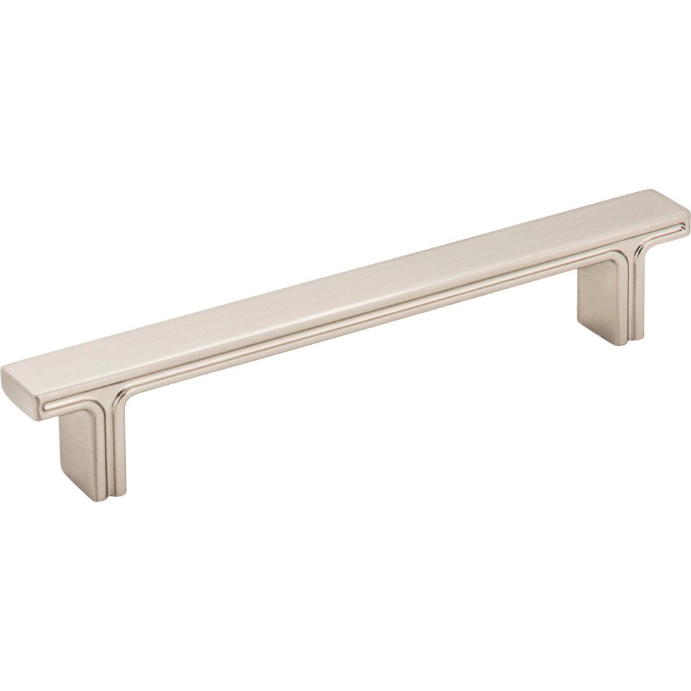 6 3/8" Overall Length Rectangle Cabinet Pull in Satin Nickel