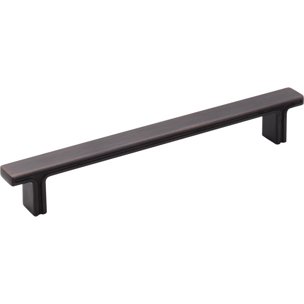 7 5/8" Overall Length Rectangle Cabinet Pull in Brushed Oil Rubbed Bronze