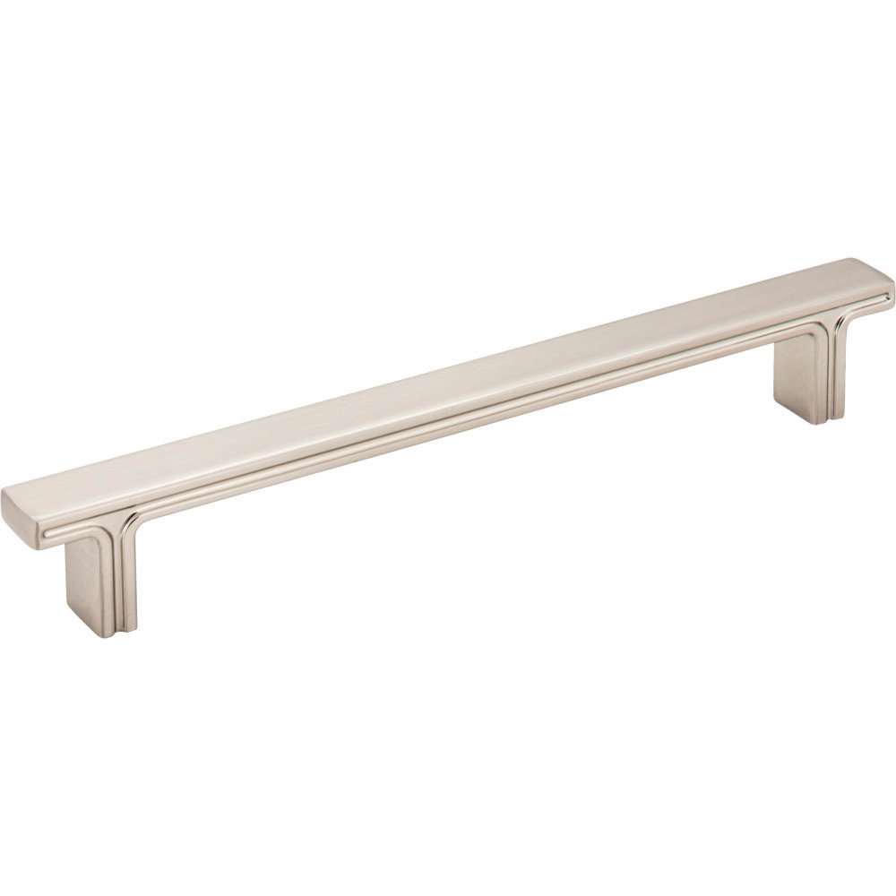 7 5/8" Overall Length Rectangle Cabinet Pull in Satin Nickel