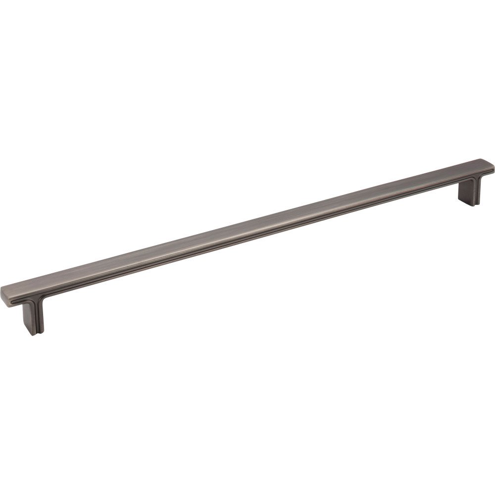 13 15/16" Overall Length Rectangle Cabinet Pull in Brushed Pewter