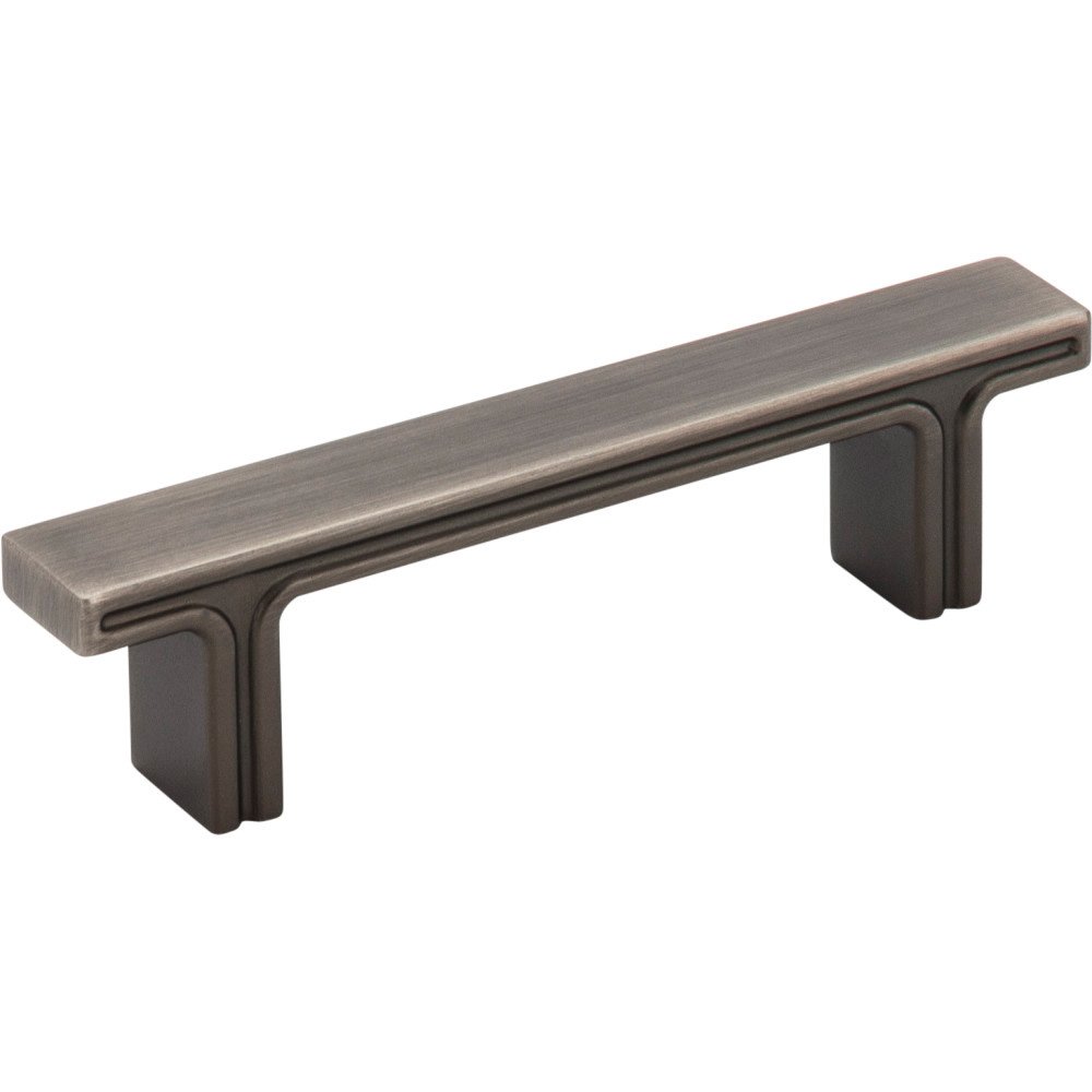 4 5/16" Overall Length Rectangle Cabinet Pull in Brushed Pewter