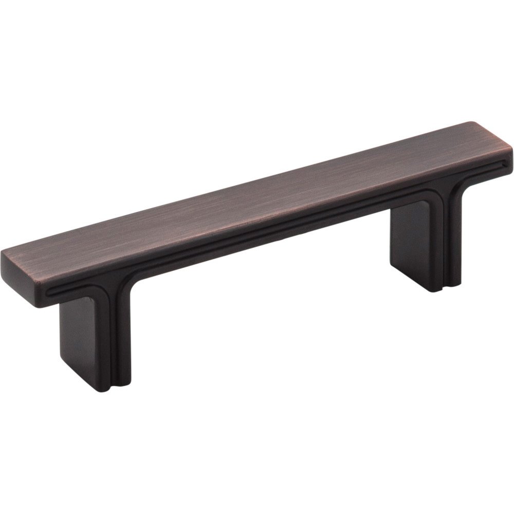 4 5/16" Overall Length Rectangle Cabinet Pull in Brushed Oil Rubbed Bronze