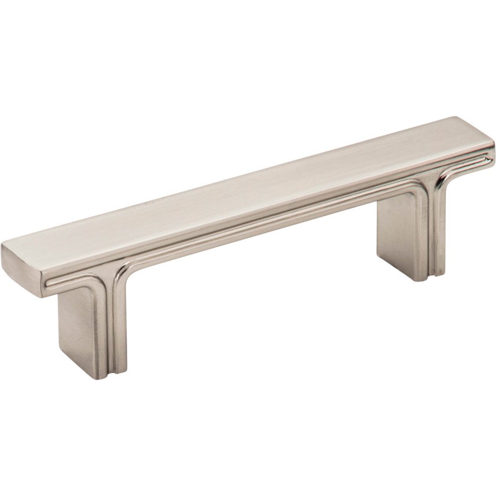 4 5/16" Overall Length Rectangle Cabinet Pull in Satin Nickel