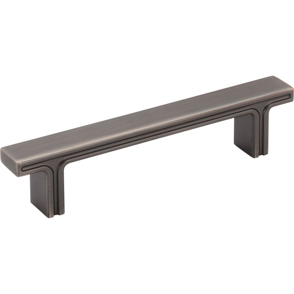 5 1/8" Overall Length Rectangle Cabinet Pull in Brushed Pewter