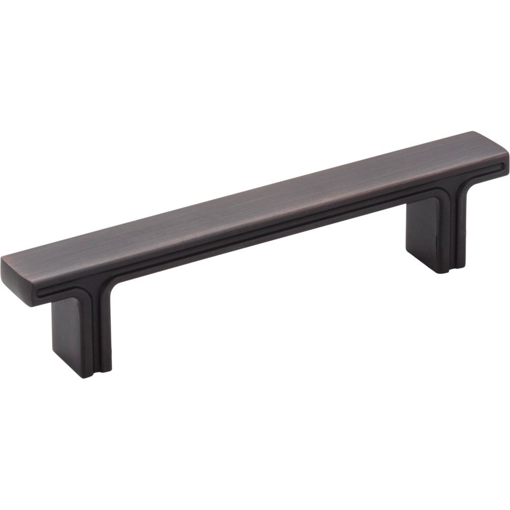 5 1/8" Overall Length Rectangle Cabinet Pull in Brushed Oil Rubbed Bronze