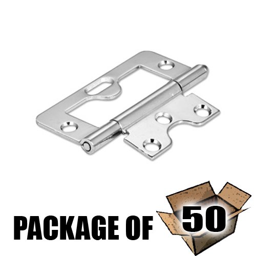 (50 PACK) 3" Swaged Loose Pin Non-mortise Hinge in Polished Brass