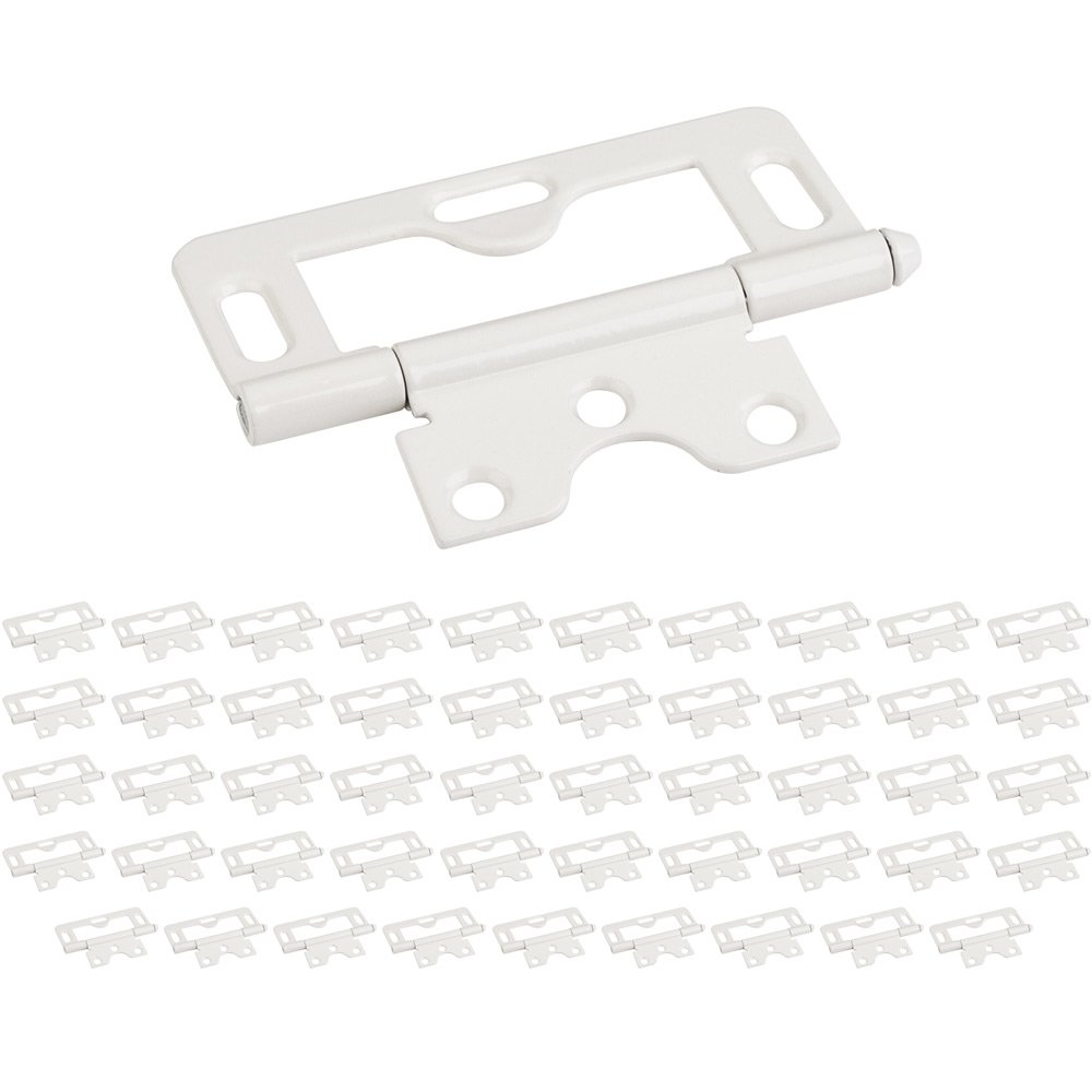 (50 PACK) 3" Loose Pin Swaged Hinge Non Mortise with 3 Slots in Almond