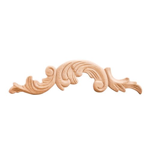 3" Right Acanthus Traditional Applique in Cherry Wood