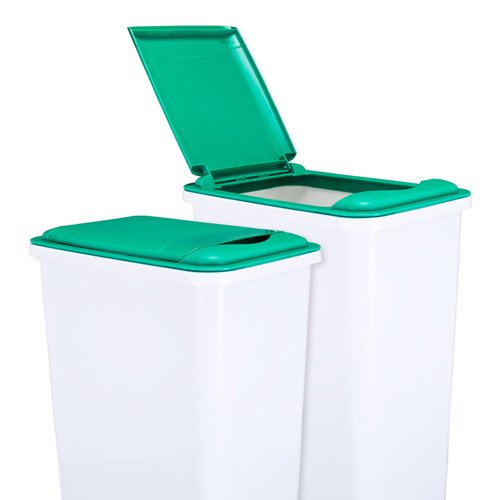 Hardware Resources CAN-35W Plastic Waste Container White 