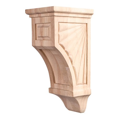 10" Scalloped Mission Corbel in Cherry Wood