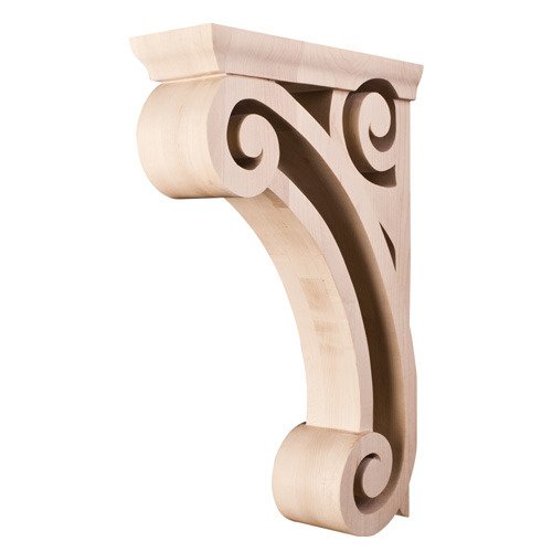 3" x 14" x 9 3/8" Open Space Traditional Corbel in Cherry Wood