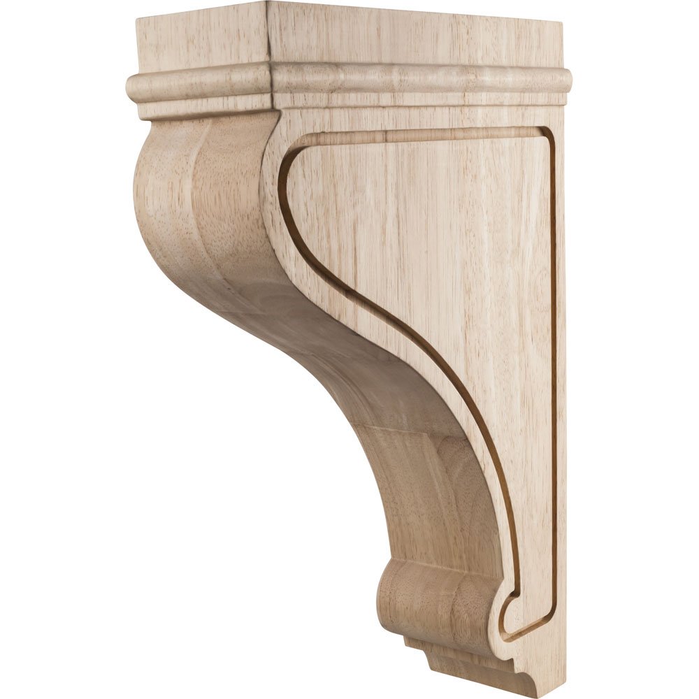 3" x 6" x 12" Transitional Arts & Craft Corbel in Cherry Wood