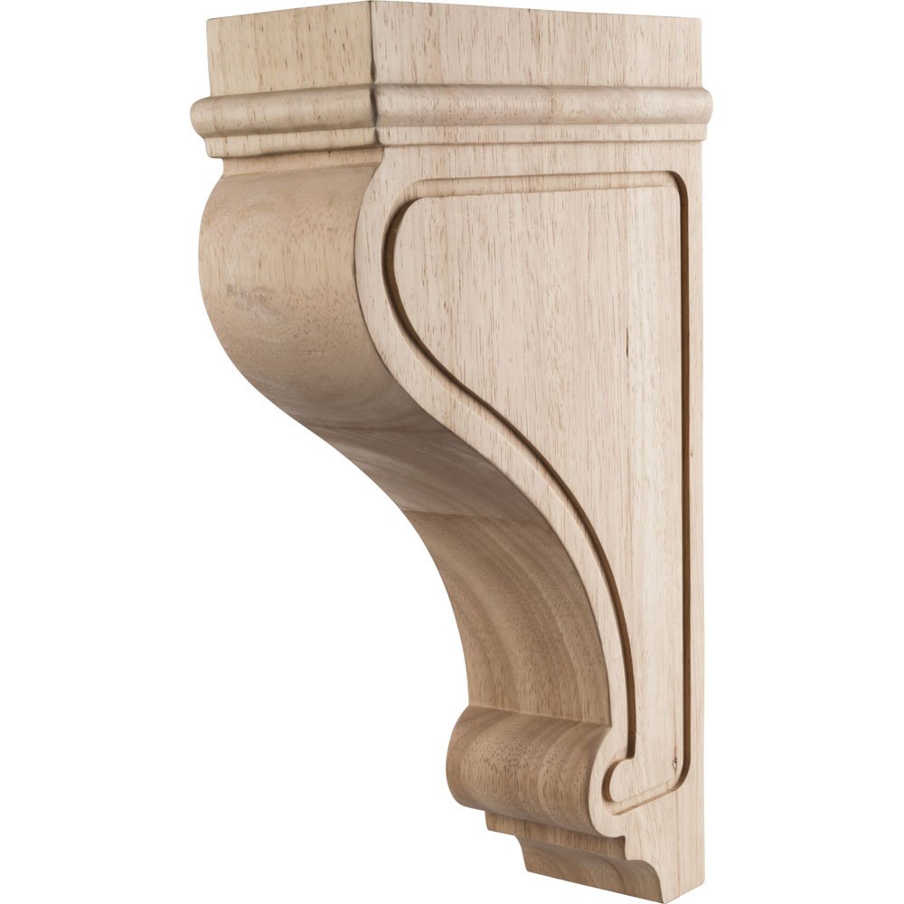 3 1/2" x 8" x 14" Transitional Arts & Craft Corbel in Cherry Wood