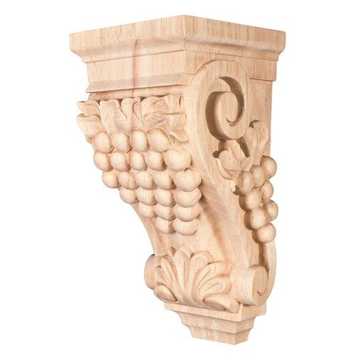 Small Grape Traditional Corbel in Cherry Wood