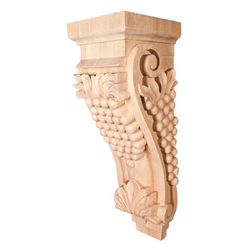 Large Grape Traditional Corbel in Hard Maple Wood