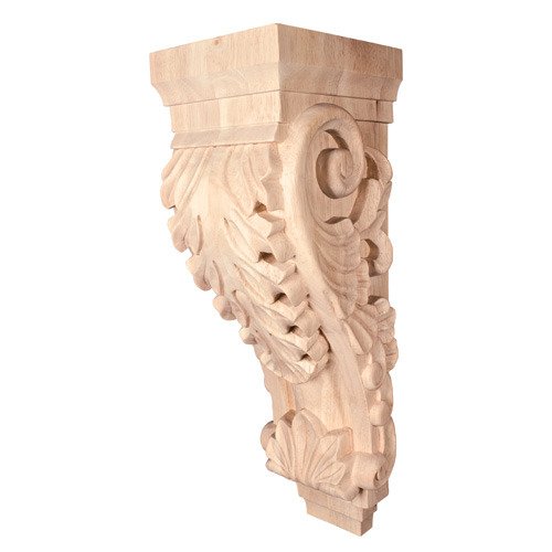Large Acanthus Traditional Corbel in Cherry Wood