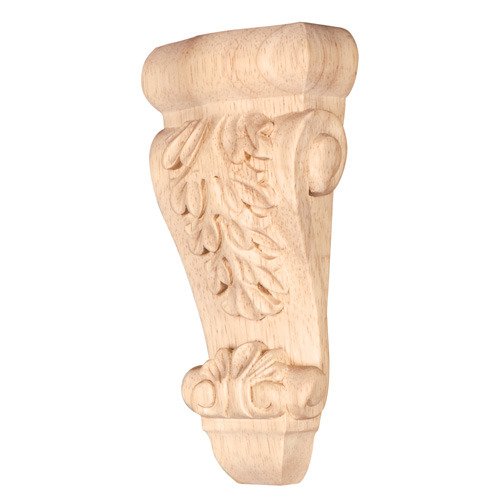 Small Low Profile Acanthus Traditional Corbel in Cherry Wood