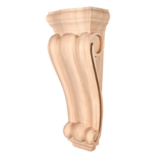5 1/2" x 14" x 3 1/2" Traditional Corbel in Cherry Wood