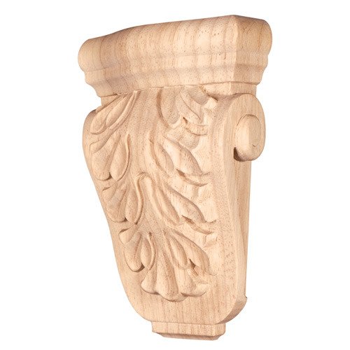 4 1/2" x 7" x 2" Acanthus Traditional Corbel in Cherry Wood