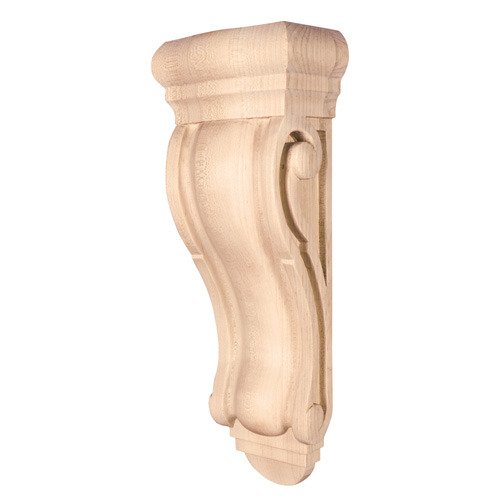5" x 14" x 3 5/16" Rounded Traditional Corbel in Cherry Wood