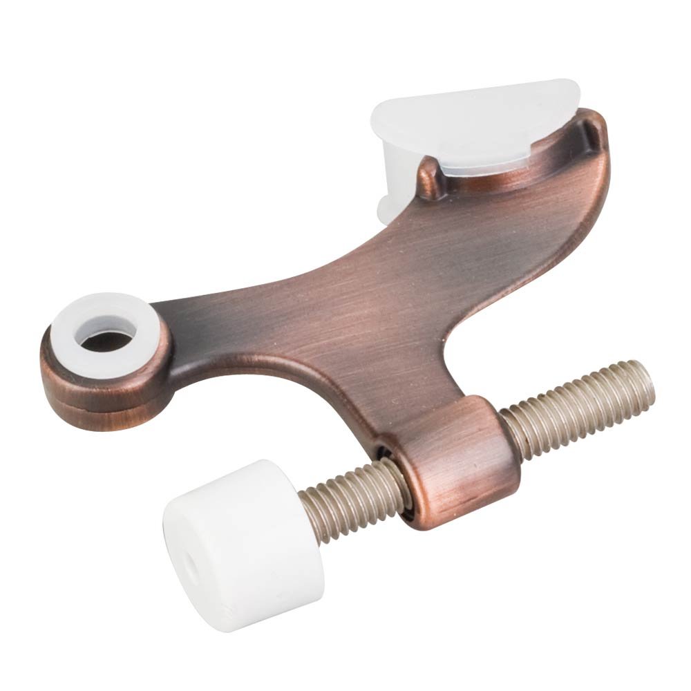 Hinge Pin Door Stop w/ Self-Adjusting Pad in Brushed Oil Rubbed Bronze