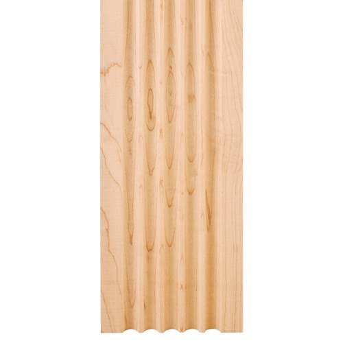 3-1/2" X 5/8" Fluted Moulding in Maple Wood (8 Linear Feet)