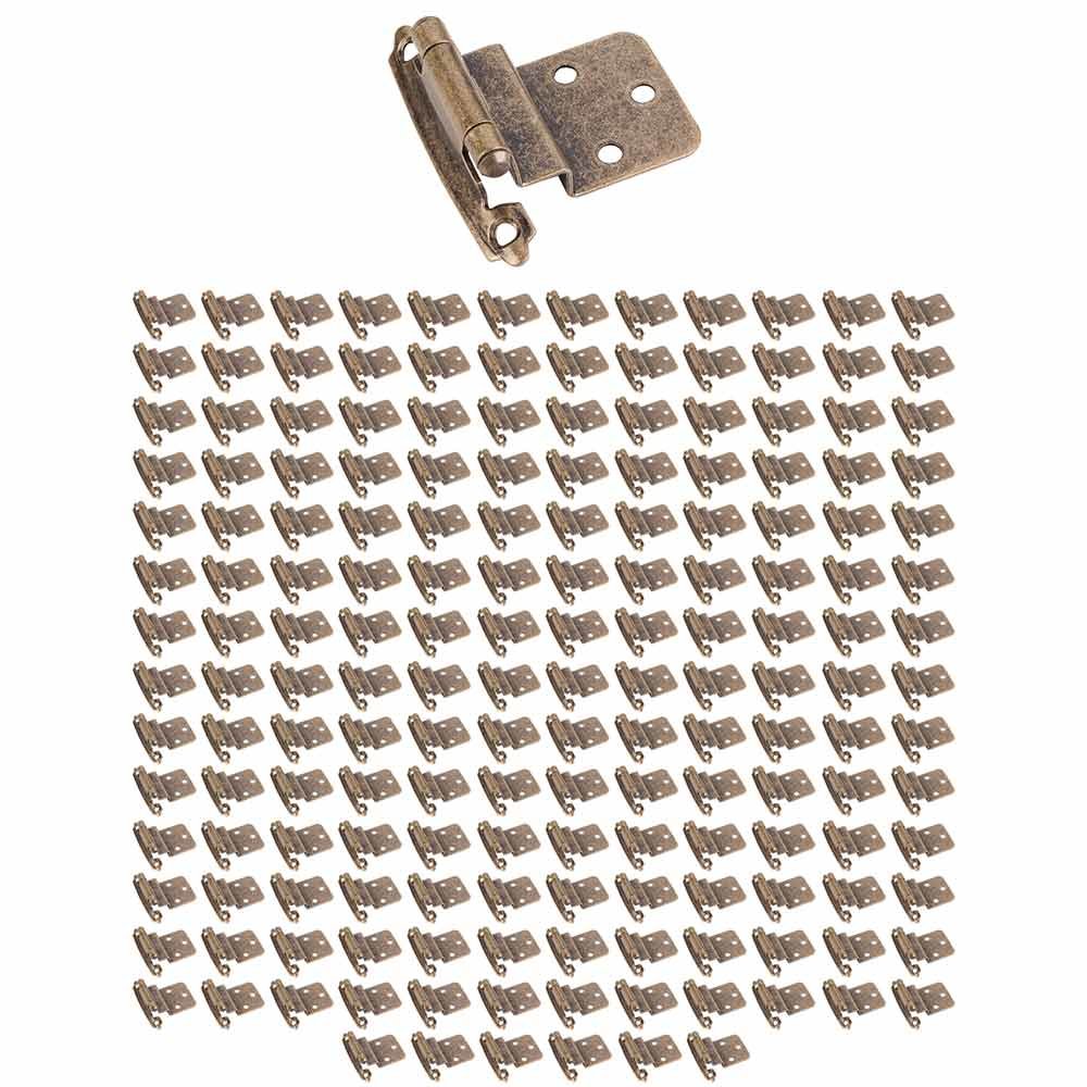 (350 PACK) 3/8" Inset Hng-burn in Burnished Brass