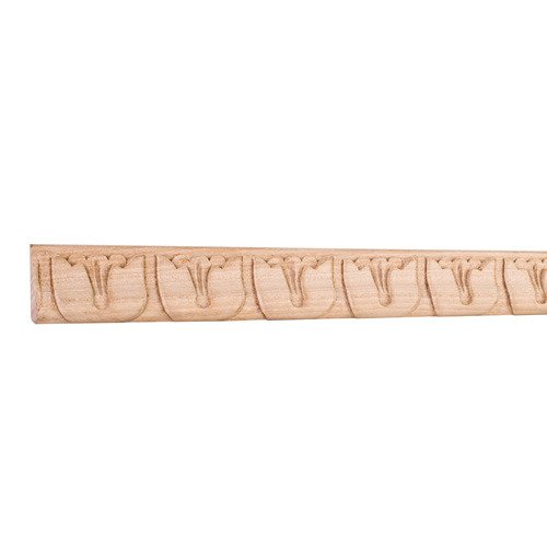 Tulip Traditional Hand Carved Mouldings in Hard Maple Wood (8 Linear Feet)