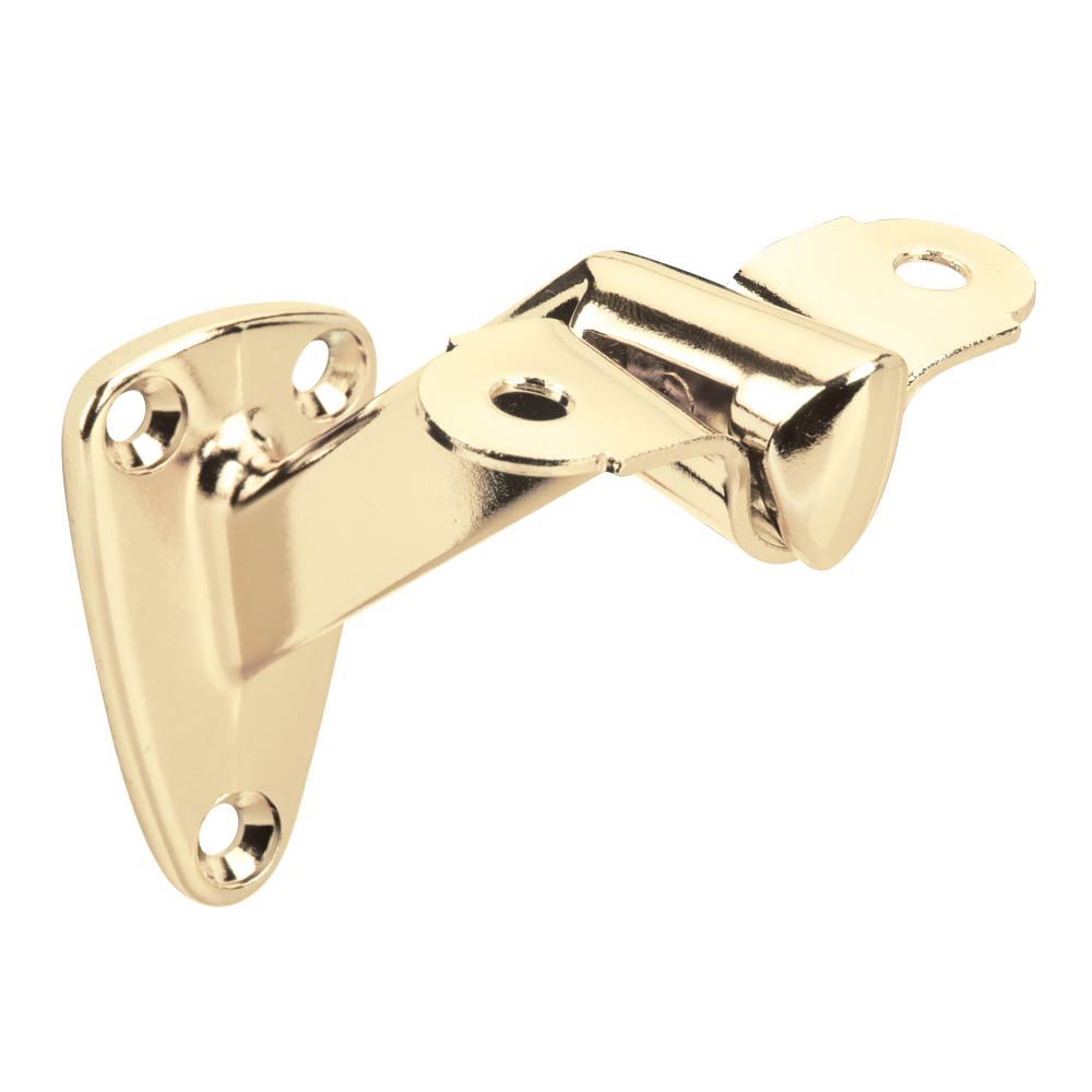 Heavy Duty Handrail Bracket in Polished Brass