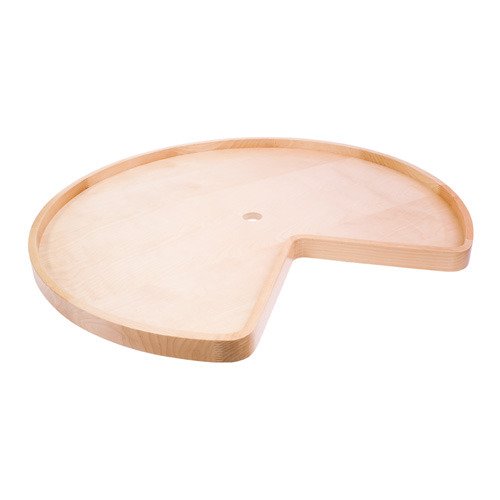 28" Kidney Wooden Lazy Susan with Hole