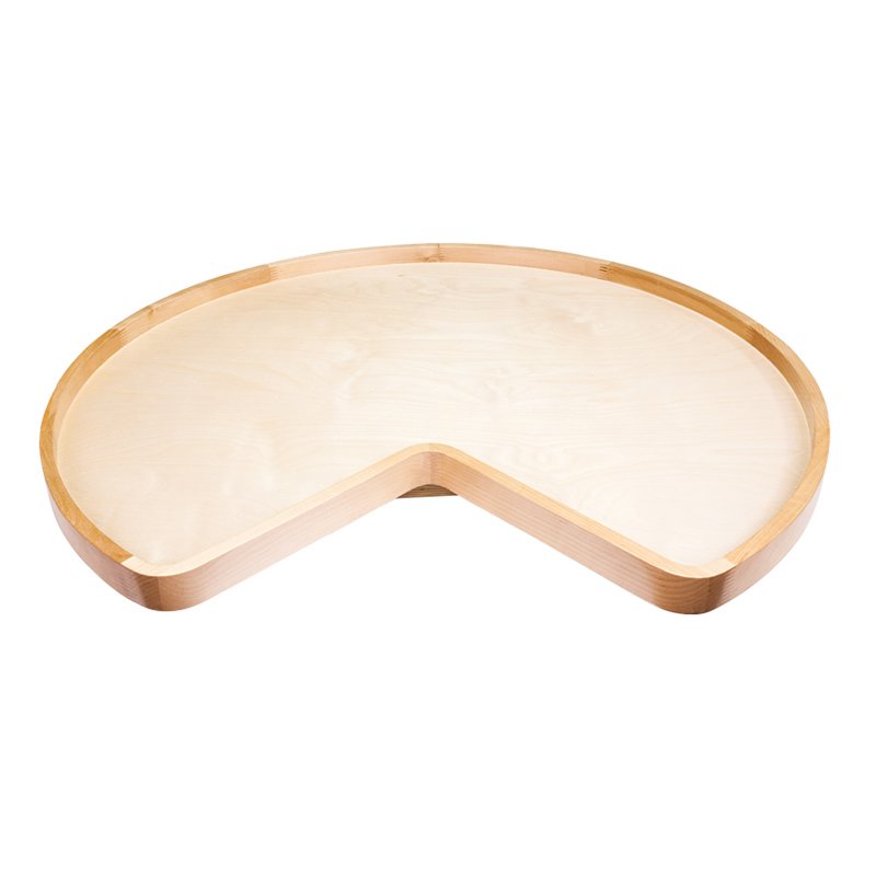 32" Kidney Wooden Lazy Susan with Swivel