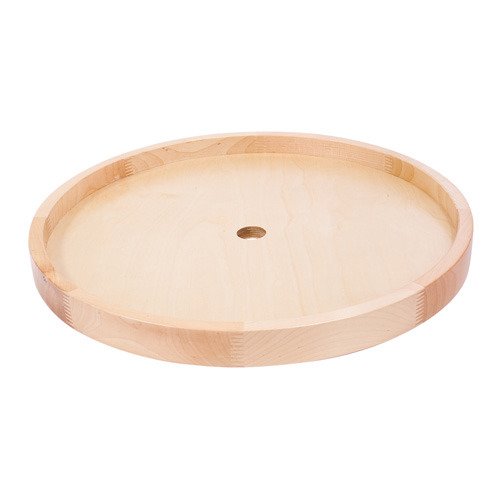18" Round Wooden Lazy Susan in Plywood Wood