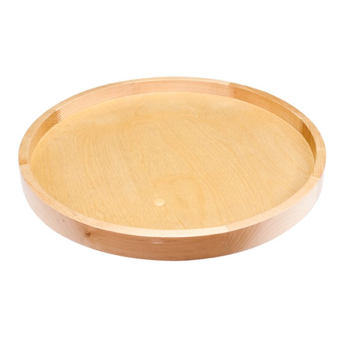 24" Round Wooden Lazy Susan with swivel in Plywood Wood