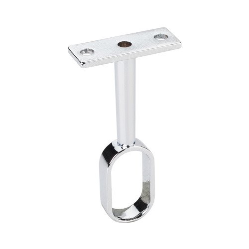 Middle Mounting Bracket for Oval Closet Rod in Polished Chrome