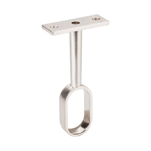 Middle Mounting Bracket for Oval Closet Rod in Satin Nickel