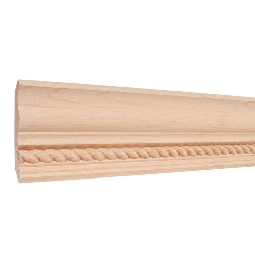 4-1/2&#8221; X 3/4&#8221; Crown Moulding with 3/4" Rope in Cherry Wood (8 Linear Feet)