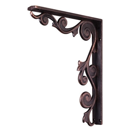Metal (Iron) Floral Bar Bracket in Brushed Oil Rubbed Bronze